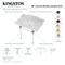 Kingston Brass 36 Carrara Marble Console Sink with Acrylic Legs, Marble WhiteOil Rubbed Bronze LMS3630MASQ5 - alternate 4